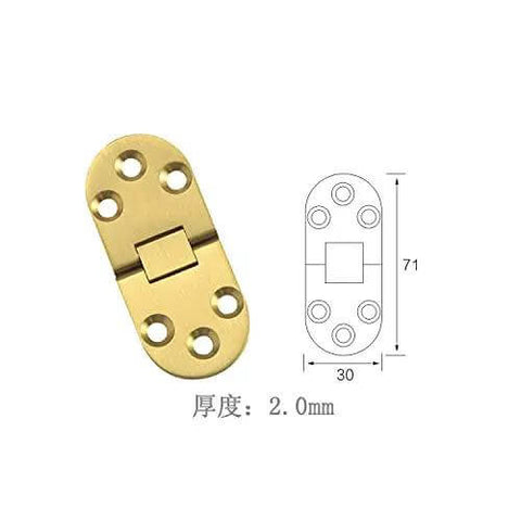 Two Pack Sewing Table Folding Flip Hinge Zinc Alloy Chrome Plating Finish For Aircraft Style 1 with diagram and dimensions