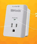 One Outlet Surge Protector With 1080J Protection, LED Indicator Alarm, Slim Space Saving Design, cULus Listed in white