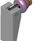 Swell Latch With 1.53 Inch Handle Length For Blind Applications Fits Frame Thickness Up To 0.19 Inches, black nylon and rubber.
