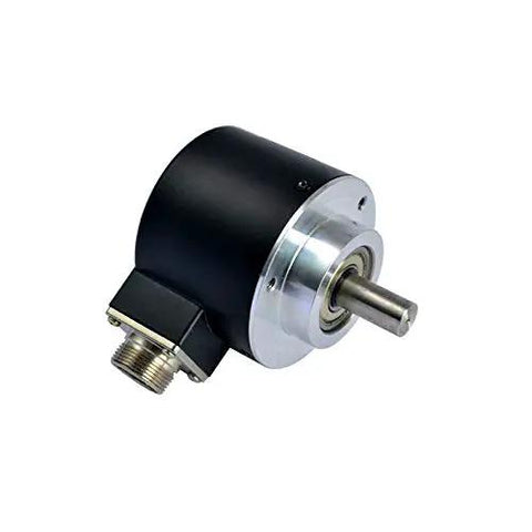 58mm Outer Diameter Optical Incremental Rotary Encoder 1024PPR 10mm Shaft Push Pull Output ABZ Signals With Side Socket