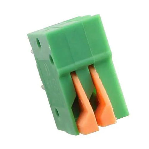 25Pcs 2 Pole Spring Clip PCB Terminal Block Connector Set 2.54mm Pitch For 26 20AWG Wires 150V AC 2A Max Easy Install Wire To Board Power