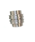 Close-up of a steel waterjet piston spare part for JTS intensifier pump.