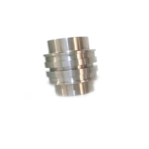 Close-up of a steel waterjet piston spare part for JTS intensifier pump.