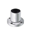 Round Flange Linear Bearings For 6 To 25mm Shafts, Rock Solid, Low Friction, Wear Resistant, Built Tough For CNC Machines, 3D Printers, And Linear Rails, Easy Mounting, Smooth Motion For Rod Shaft Guidance, silver bearing steel flange