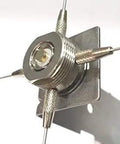 Ground Plane NMO Mount Kit with four 21 inch radials and SO239 connector close-up, showing bracket for 2 inch poles or masts.