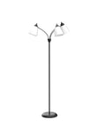 Three Light Modern Reading Floor Lamp with Adjustable Gooseneck 360 Degree Omnidirectional Lighting Great For Living Room Bedroom Study Or Office