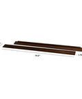 Crib To Bed Conversion Rails In Espresso Finish, 74.5 Inch made of 100 Percent Sustainable New Zealand Pine, shown with dimensions