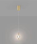 Nordic Minimalist Pendant Light With Crystal Glass Shade, Adjustable Mini Ball Design, Modern Metal Base Hanging Lamp