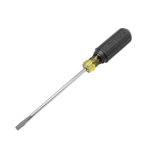 Quarter Inch Cabinet Tip Screwdriver With Narrow Blade For Recessed Fasteners Cushioned Grip Handle For Extra Torque Heavy Duty 6 Inch Length Made In USA Durable Steel Drive Built To Last For Pros