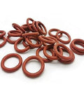 Red silicone o rings set of 30 for automotive sealing projects