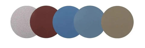 Six Inch Wet Dry Sanding Discs With Hook And Loop Backing Include 5 Different Grits Like 1000 And 2000 Plus 3000,4000,And 5000 showing color variety.