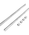 Beefy 800mm SBR20 Linear Rail Kit with Four SBR20UU Blocks for DIY CNC Routers, two heavy-duty steel rails.