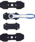 Pro Grade Car Brake Caliper Piston Press Tool Set With Ratcheting Spreader Four Hangers And 360 Degree Caliper Press Ratchet Displayed