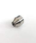 Water jet pump seat 014388-1, metal conical seat with central bore for a waterjet cutting machine.