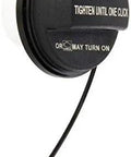 Hyundai Fuel Filler Cap Assembly OEM Direct Fit For 31010 3L600 Exact OE Replacement, side view of black gas cap