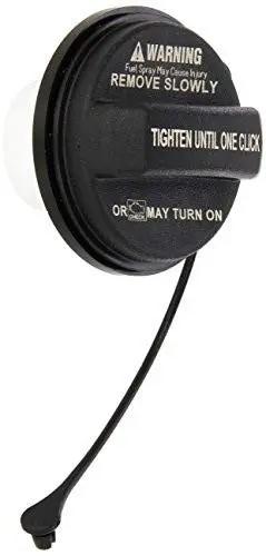 Hyundai Fuel Filler Cap Assembly OEM Direct Fit For 31010 3L600 Exact OE Replacement, side view of black gas cap