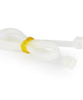 White plastic loop accessory, possibly part of a Magnetic Fuel Saver Kit For Cars, 3-Piece XP-2 Universal Emission Reducer Device.