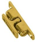 Brass Stud Catch for Doors Hatches and Panels, 1-15/16 in by 3/8 in, Interior and Light Marine Use, close-up
