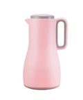 Grab And Go Kickass Vacuum Insulated Travel Thermos With Secure Silicone Lid Locks In Scalding Heat Or Ice Cold Temperatures All Day Long Killer For Daily Commutes, pink stainless steel travel thermos with a handle.