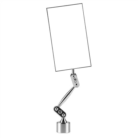 HARDK inspection mirror with magnetic base, 3.5 x 2 in rectangular mirror on swiveling arm
