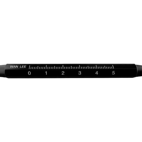 Heavy Duty Watch Strap Spring Bar Remover Kit With Integrated Inch Ruler For Rubber And Leather Bands showing printed measurement guide.