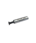 Buyohlic dovetail cutter HSS end mill, 60°, 3/8 in shank, double-edged for metalworking