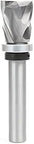 Solid Carbide Spiral Pattern Plunge Router Bit With Ball Bearing Pilot, 7/8 Inch Diameter, 1-9/64 Inch Cutting Height, 1/2 Inch Shank