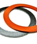 3-1/2-inch gasket set: silicone rubber and graphite rings for vacuum casting perforated flask