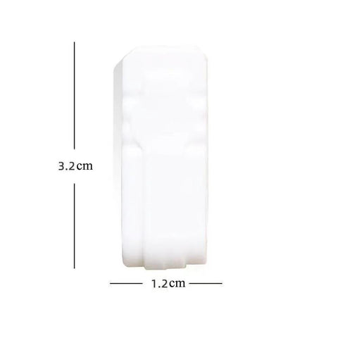 Clear plastic clip from 10 Pack Vacuum Bag Clips With Sliding Grip For Tight Seals, size 3.2cm x 1.2cm
