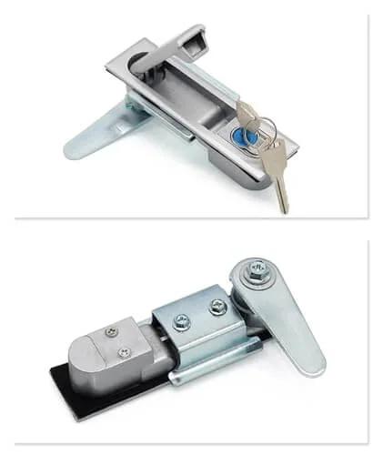 Zinc Alloy Solar DC Combine Box Cabinet Locking Plane Lock For Power Distribution Cabinet Box Square Door Lock with Keys