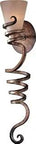 One Light Wall Sconce In Tofino Bronze Finish With Replacement Glass And Parts, 28 Inch Height, 6 Inch Width, A19 Bulb Not Included