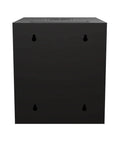 Rear view of 6U 10 Inch Network Server Cabinet with perforated door in black, wall mountable IT rack, heavy duty cold rolled steel
