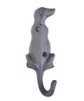 Set Of 6 Wall Mounted Cast Iron Coat Hooks Retro Creative Rustic Hat Rack And Towel Hanger Strong Durable For Entryway Or Bedroom And Garden With Antique Badass Style, detailed dog-shaped hook.