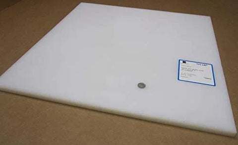 Durable White UHMW Plastic Sheet 5/8 Inch Thick 24 By 24 Inches Built To Last Self Lubricating With Low Friction, Chemical And Wear Resistant
