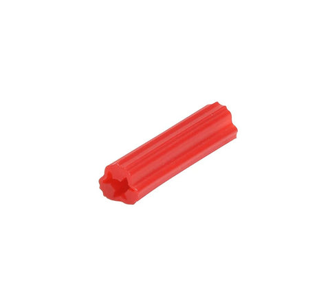 One Quarter Inch Hole One Inch Length Expanding Plastic Screw Anchors For Concrete Tile Or Marble Red Color 100 Pack Ideal For Screws From Four To