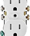Tamper Resistant Duplex Receptacle M22 Straight Blade Outlet 125V 15A 2 Pole 3 Wire White Built For Home Reno Projects