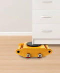 Heavy Duty Machinery Skate Dolly 13200 Lbs Capacity Industrial Equipment Mover For Smooth Transport And Durable Floor Protection In Workshops And Warehouses With Easy Maneuverability For Heavy Loads beneath white cabinet on floor
