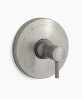 Rite-Temp Valve Trim With Lever Handle for Safe Shower Temperature Control, ADA Compliant Faceplate shown on wall