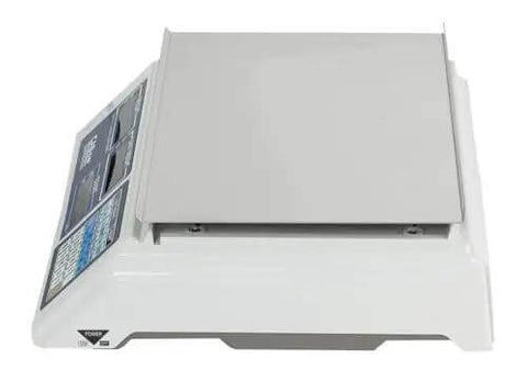 Side view of SC Series Precision Counting Scale With 50 Pound Capacity And 0.01 Pound Readability, Built In Count Comparator, 1000 Item Memory