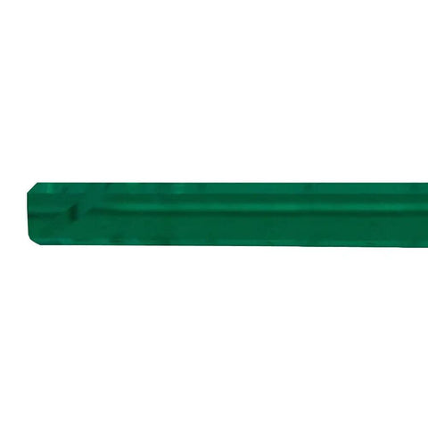 Close-up of 18-inch round tempered glass table top edge; 3/8 inch thick, flat polished; Built To Last Safe Glass Multipurpose Surface