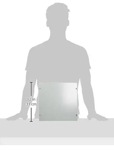 Hardcore Steel Pull Box With Screw Cover Panel 12 X 12 X 4 Inch Gray Wall Mount Junction Enclosure shown with size reference.