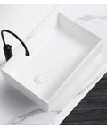 Vessel Sink - Small Countertop Bathroom Wash Basin, Single Basin Design for Home, and, t for Bathrooms and Powder Rooms, top view on countertop.