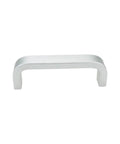 10 Piece Modern Silver Square Arch Cabinet Pull Handles Set In Aluminium Alloy Wire Finish 2.5 Inch Hole Center 64mm Drawer Handles 70x10x25 mm For Cabinets And Furniture Durable Smooth Operation Easy Installation. Front view of a single silver arch handle on white background.