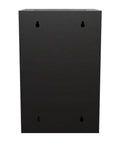 Back view of 9U 10 Inch Network Server Rack Cabinet 11.8 Inch Deep Wall Mount Tempered Glass Door Black showing wall mount holes.