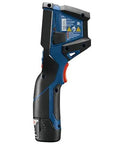 Side view of 12V Max Connected Thermal Camera With 500 Sharp Thermal Images Storage For On Site Inspections, Pro Grade Intuitive One Tap Interface For Fast Results, Built In Microphone And Speaker For Voice Notes And Easy File Transfer.