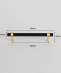 Set Of 2 Solid Brass Cabinet Pulls 6.3 Inches Long With 5 Inch Hole Centers Knurled Textured Handles In Gold And Black Finishes
