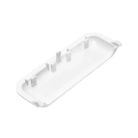 Ultra Durable Whirlpool Dryer Door Handle Replacement Fits W10861225 AP5999398 PS11731583 W10714516 Five And Three Quarters Inch By Two Inch Easy Install No Hassle Fix 1 Year Warranty, white handle front view