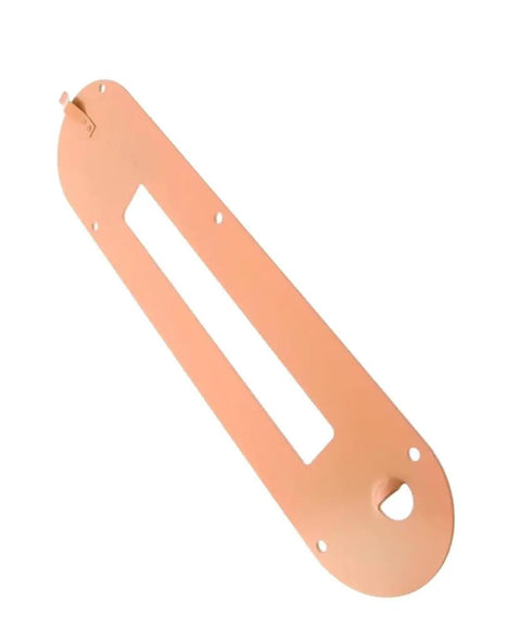 Universal Dado Throat Plate Insert For Table Saw Model R4512 Replacement, angled view showing installation holes