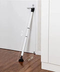 2 In 1 Door Security Bar For Hinged And Sliding Doors Adjustable Heavy Duty Jammer 28-45 Inches shown installed on door