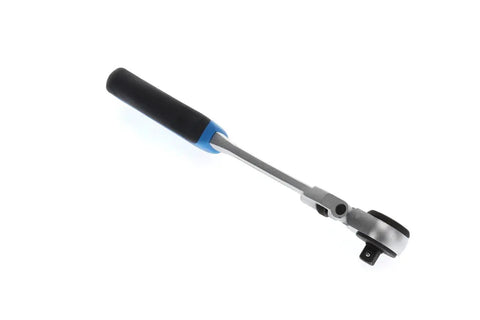 Auto Repair Swivel Head Reversible Ratchet With Three Eighths Inch Drive, 180 Degree Swivel, 72 Tooth Mechanism, 282mm Length Tool